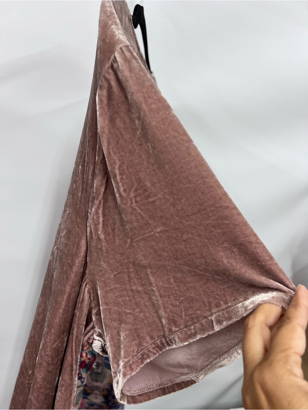 Johnny Was Dusty Mauve mixed media silk blend velvet velour Tunic XL FLAWED - Picture 8 of 13